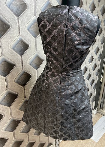 Gri Yılan Desenli Midi Elbise - Görsel 3