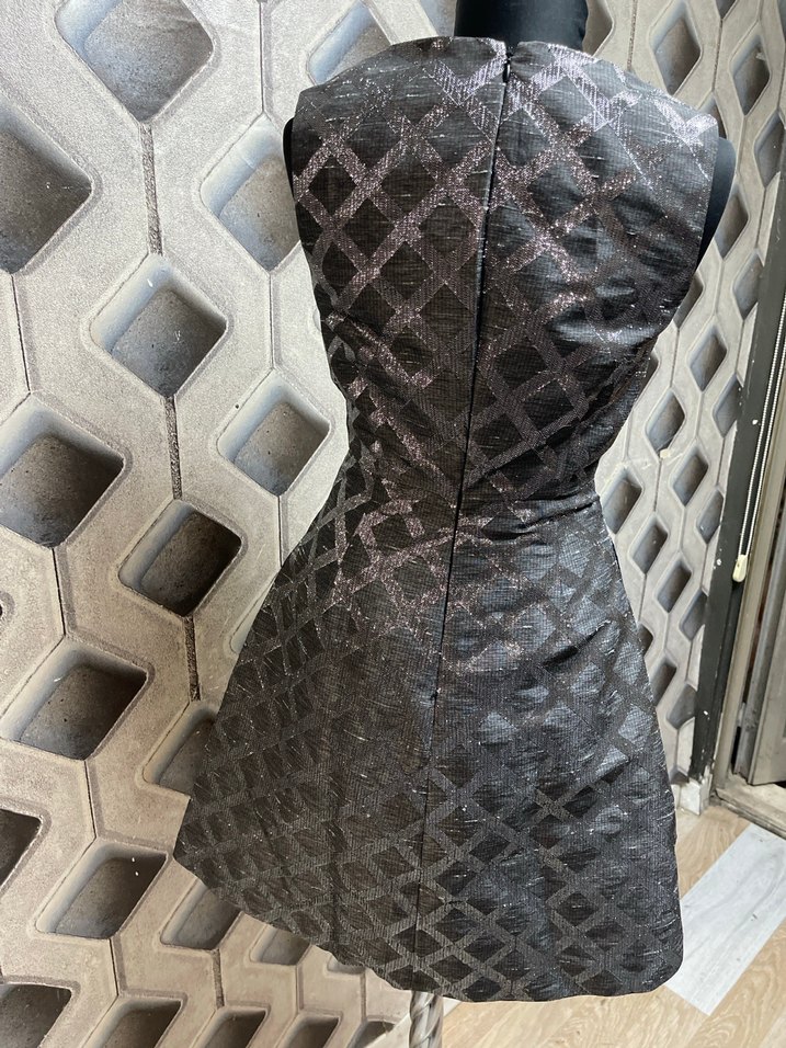 Gri Yılan Desenli Midi Elbise - Görsel 3