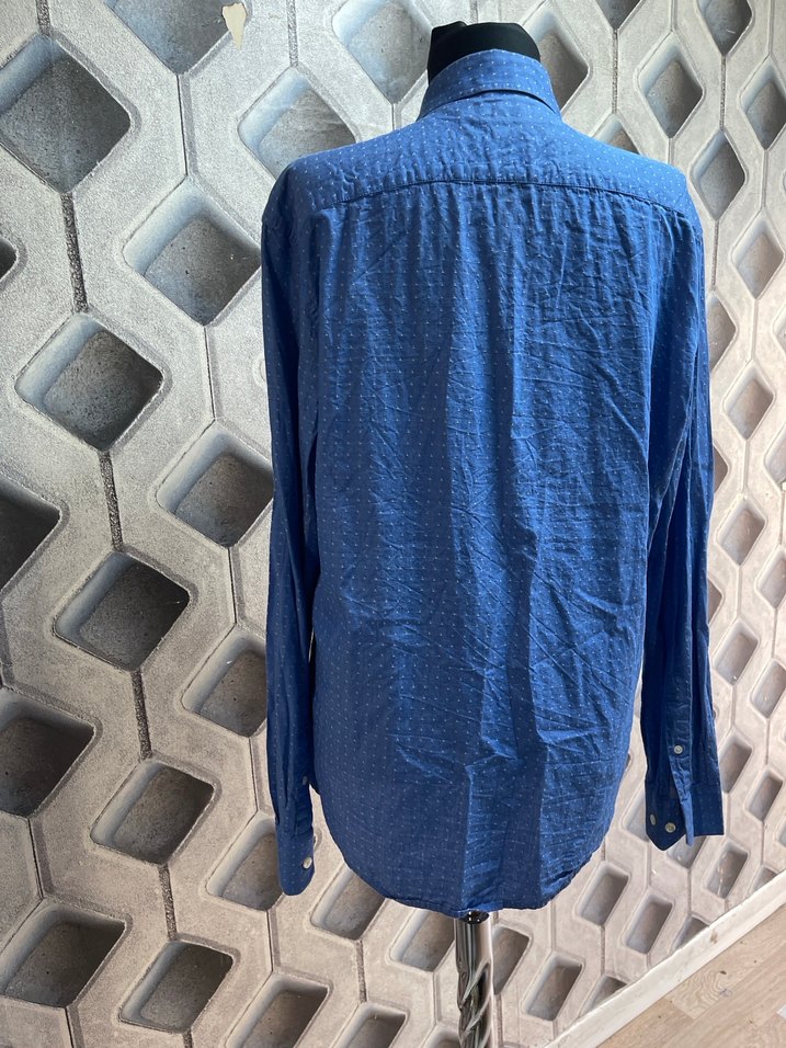 Erkek Lacivert Uzun Kollu Regular Fit Gömlek - Görsel 4