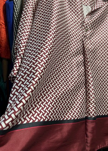 Bordo Desenli Gömlek - Görsel 8