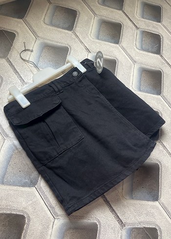 Siyah Kot Kemerli Mini Etek 11/12 yaş çocuk için - Görsel 2