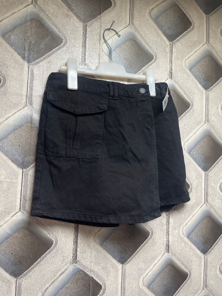 Siyah Kot Kemerli Mini Etek 11/12 yaş çocuk için - Görsel 5