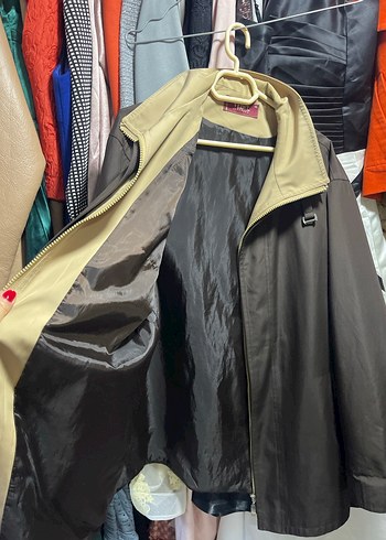 Uzun Kahverengi erkek Ceket kaban - Görsel 6