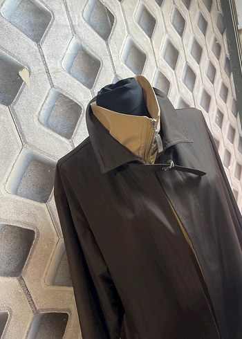 Uzun Kahverengi erkek Ceket kaban - Görsel 2