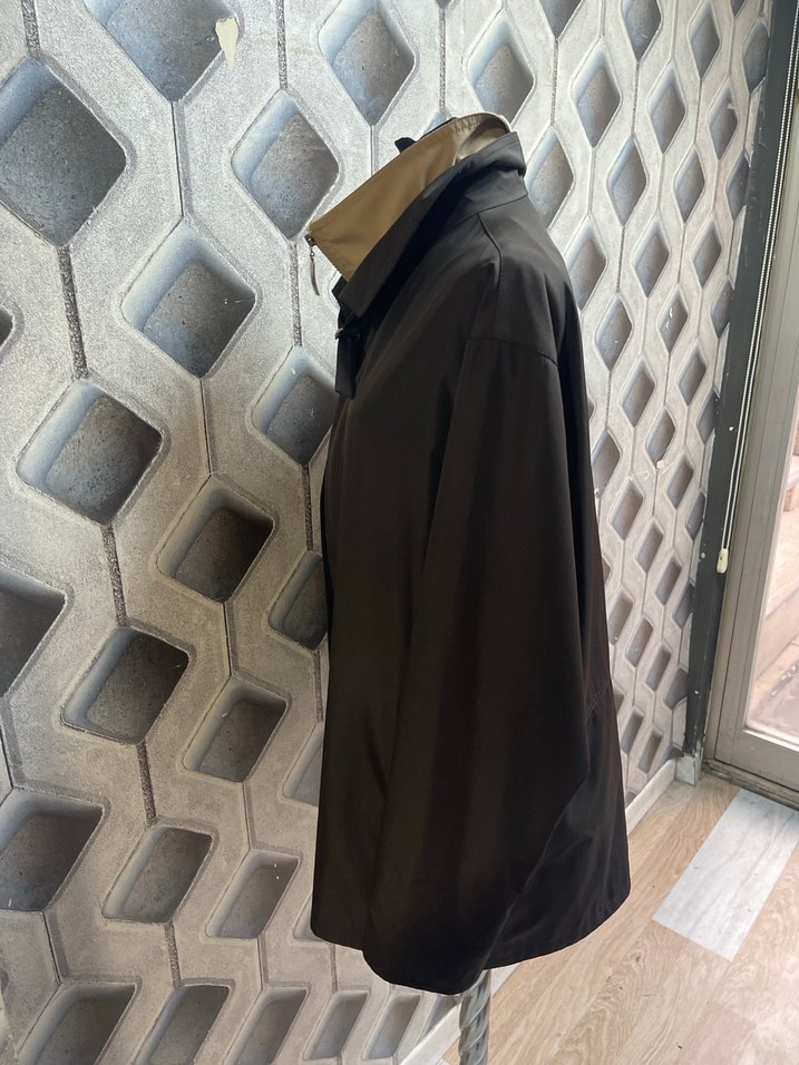 Uzun Kahverengi erkek Ceket kaban - Görsel 4