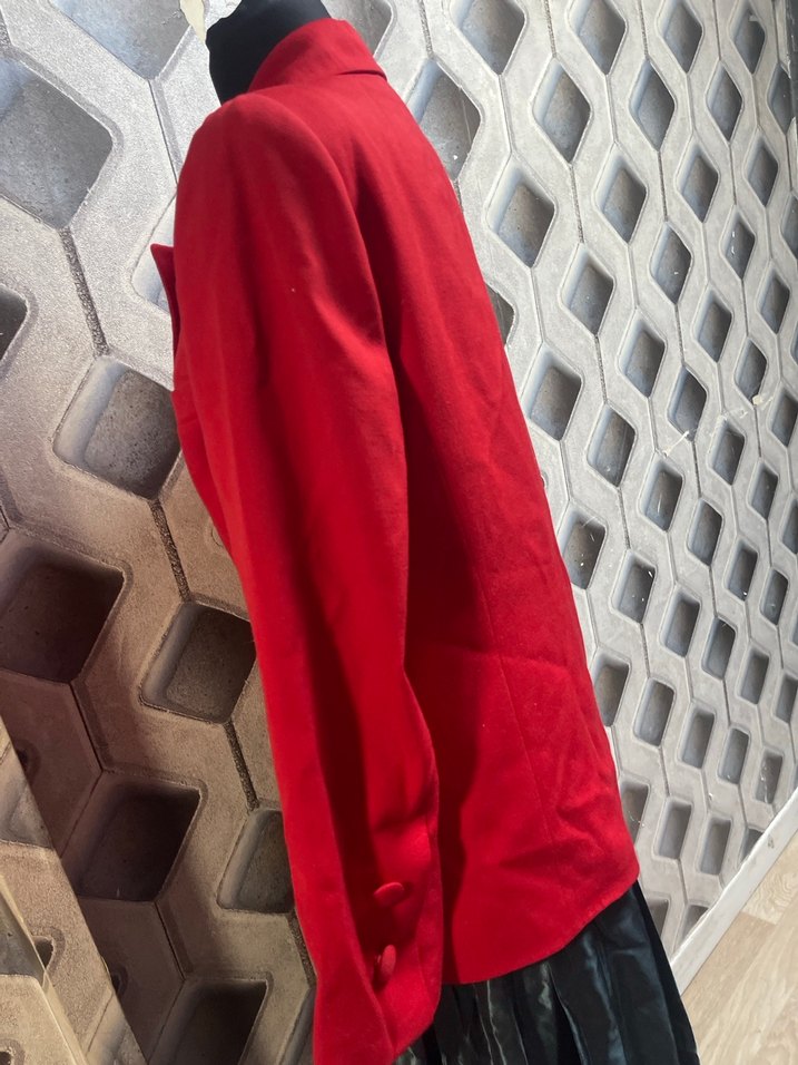 Kısa Kesim Klasik Kırmızı Kadın Blazer etolie marka - Görsel 5