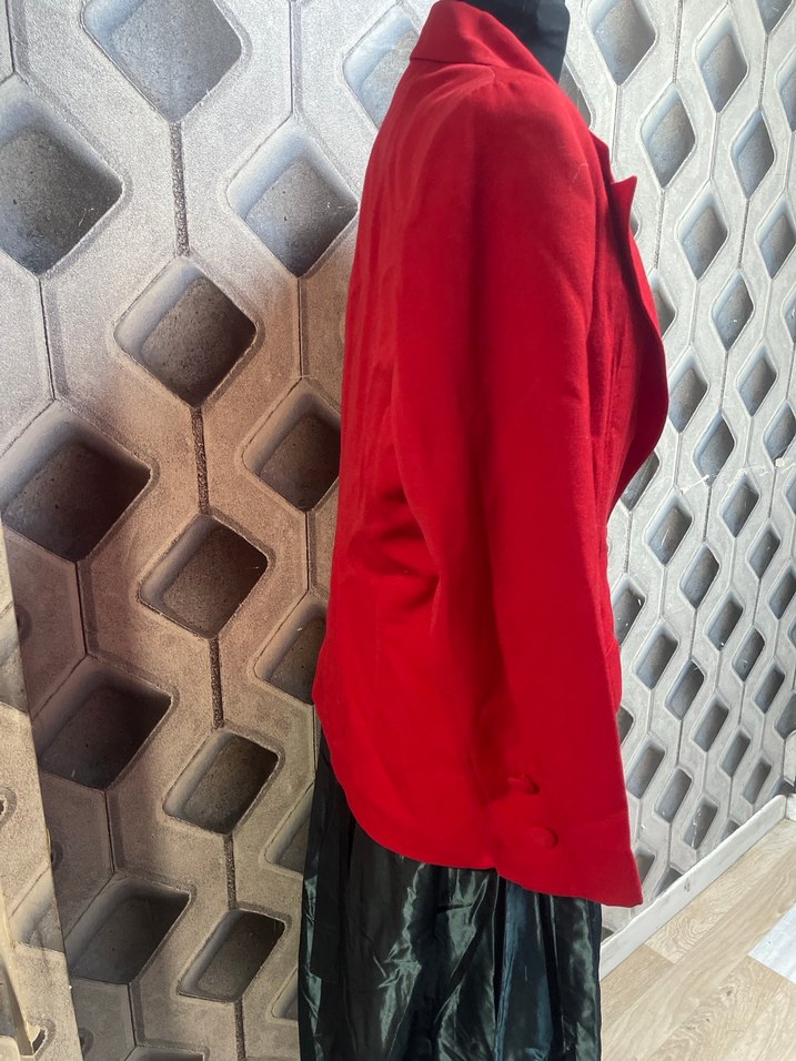 Kısa Kesim Klasik Kırmızı Kadın Blazer etolie marka - Görsel 3