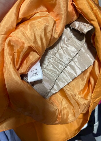 Turuncu Drapeli Straplez Mini Elbise Mint marka - Görsel 9