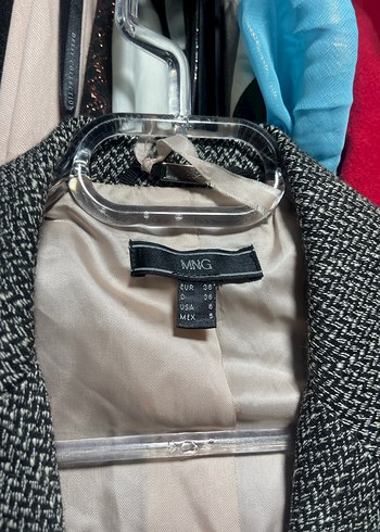 Düğmeli Gri siyah Kadın Blazer Ceket - Görsel 9