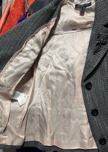 Düğmeli Gri siyah Kadın Blazer Ceket - Görsel 6