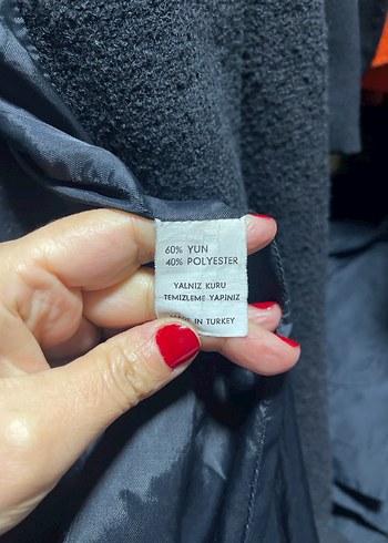 Düğmeli Siyah Kadın Yün Blazer Ceket - Görsel 6