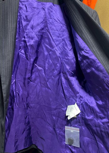 Kadın siyah çizgili Düğmeli Ofis Blazer Ceket - Görsel 6