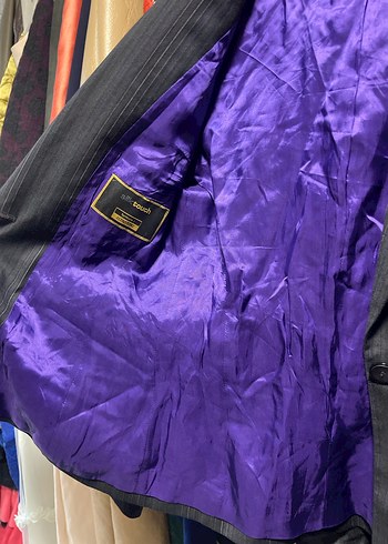 Kadın siyah çizgili Düğmeli Ofis Blazer Ceket - Görsel 5