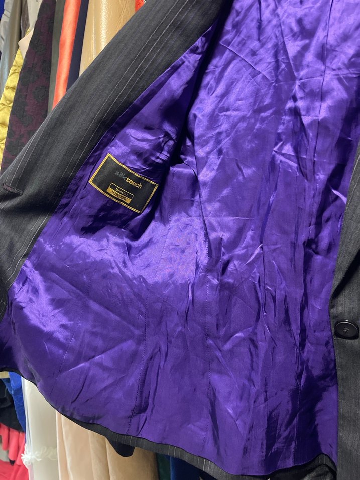 Kadın siyah çizgili Düğmeli Ofis Blazer Ceket - Görsel 5