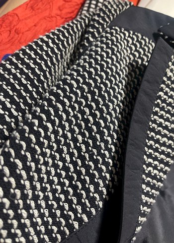 Düğmeli Siyah Desenli Kadın Blazer Ceket - Görsel 7