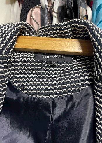 Düğmeli Siyah Desenli Kadın Blazer Ceket - Görsel 6