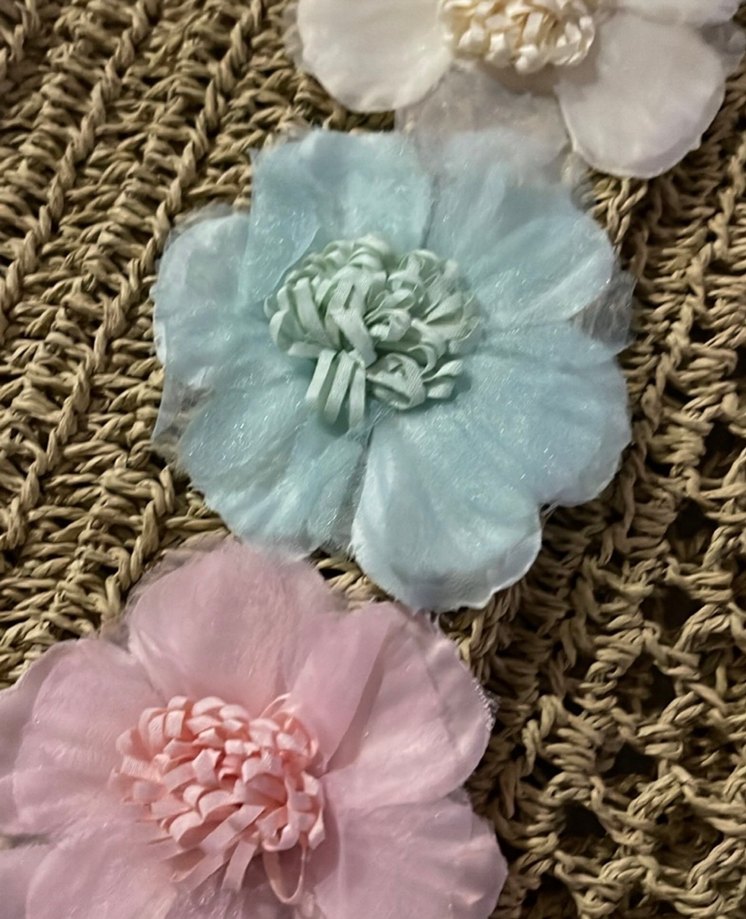 Pastel Renkli Örgü Çiçekli Bohem Saç Aksesuarı - Görsel 3