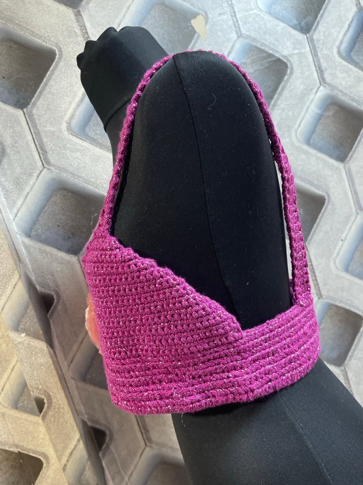 Pembe Örgü Askılı Büstiyer - Görsel 3