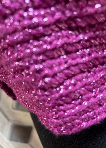 Pembe Örgü Bohem Mini Büstiyer - Görsel 6