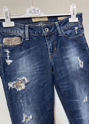 26 Beden Pulpayetli skiny Kesim Kadın Kot Pantolon