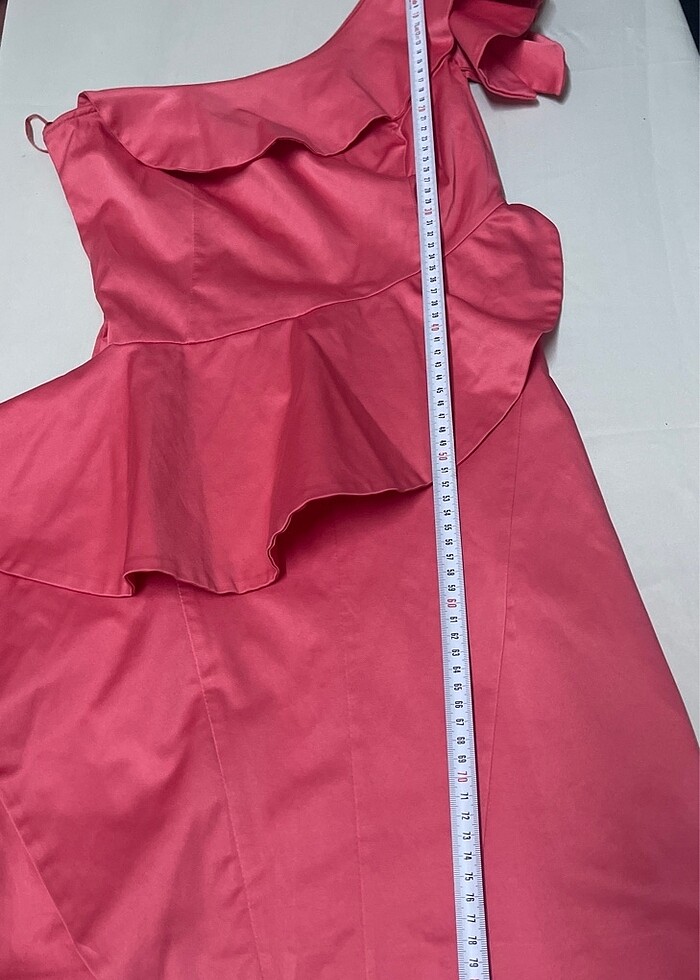 Tek omuzlu kısa abiye - Görsel 3