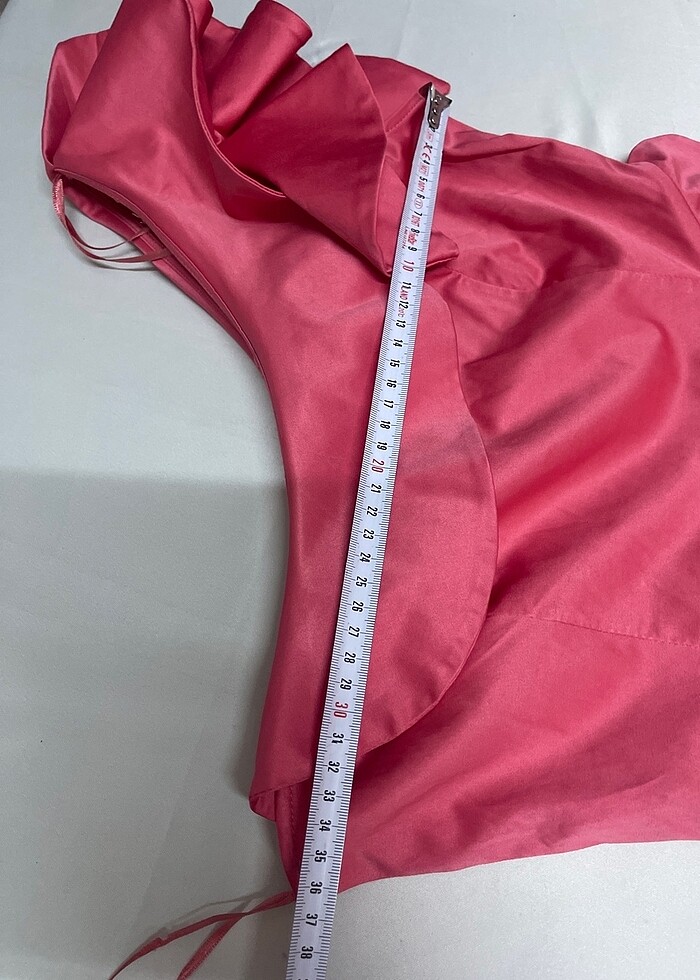 Tek omuzlu kısa abiye - Görsel 4