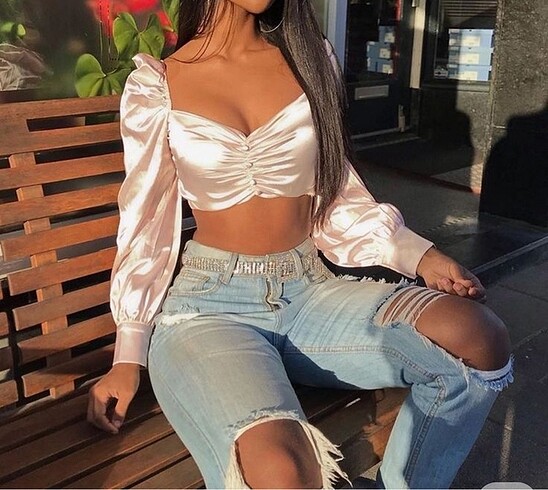 Crop bluzgömlek