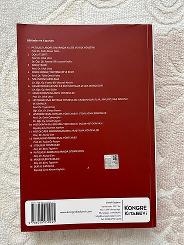  Patoloji Laboratuvar Teknikleri Kitap