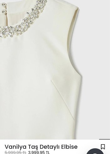 ADL Beyaz Taş Detaylı Mini Elbise - Görsel 5