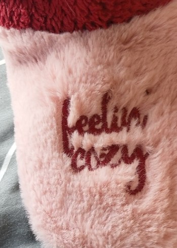 Kızlar için Pembe Sıcak Kürklü Terlik - Görsel 5