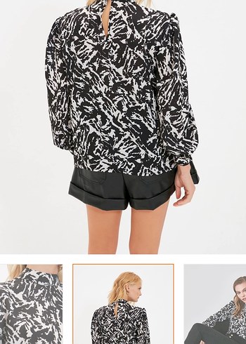 Siyah beyaz kadın üst - Görsel 3