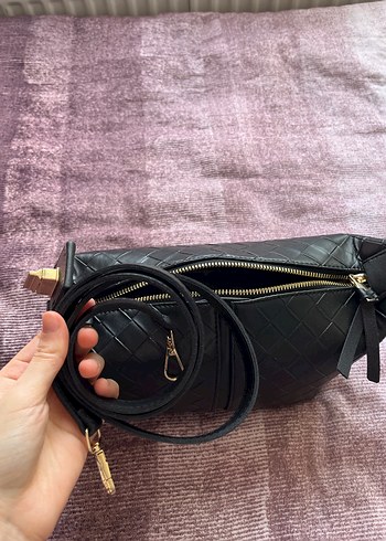 Klasik Siyah Deri Kadın Çantalı - Görsel 5