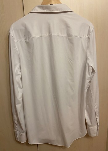 Beyaz Uzun Kollu Slim Fit Erkek Gömlek - Görsel 2