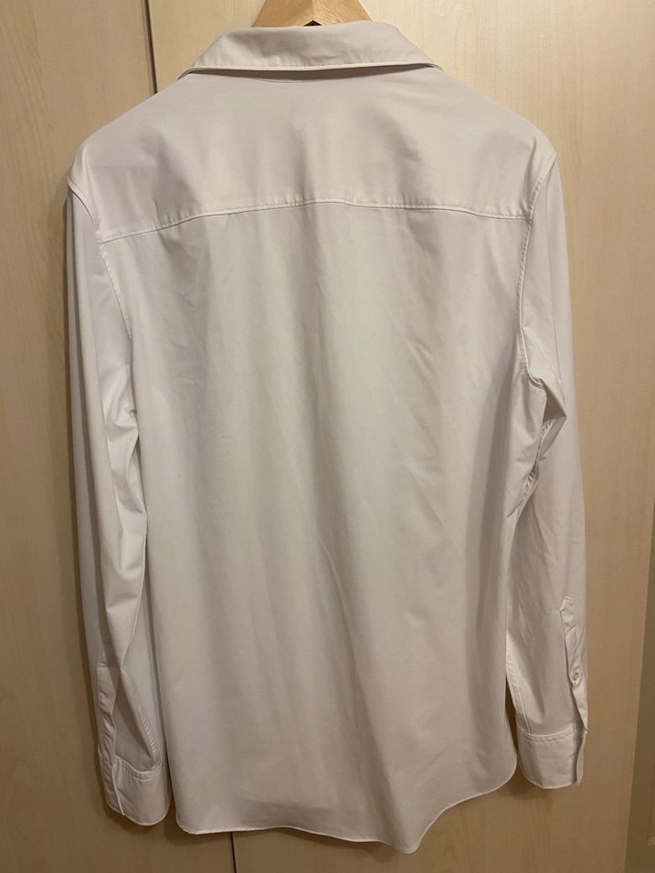 Beyaz Uzun Kollu Slim Fit Erkek Gömlek - Görsel 2