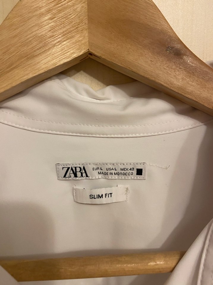 Beyaz Uzun Kollu Slim Fit Erkek Gömlek - Görsel 4