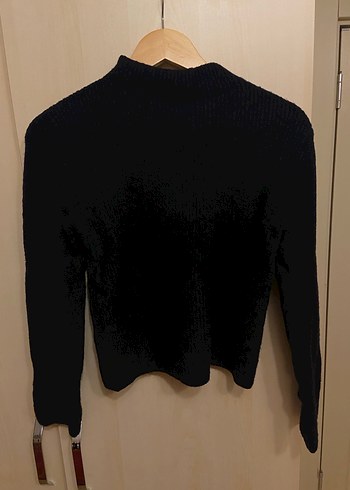 Lacivert Mango Kadın Balıkçı Yaka Örgü Yün Kazak - Görsel 4