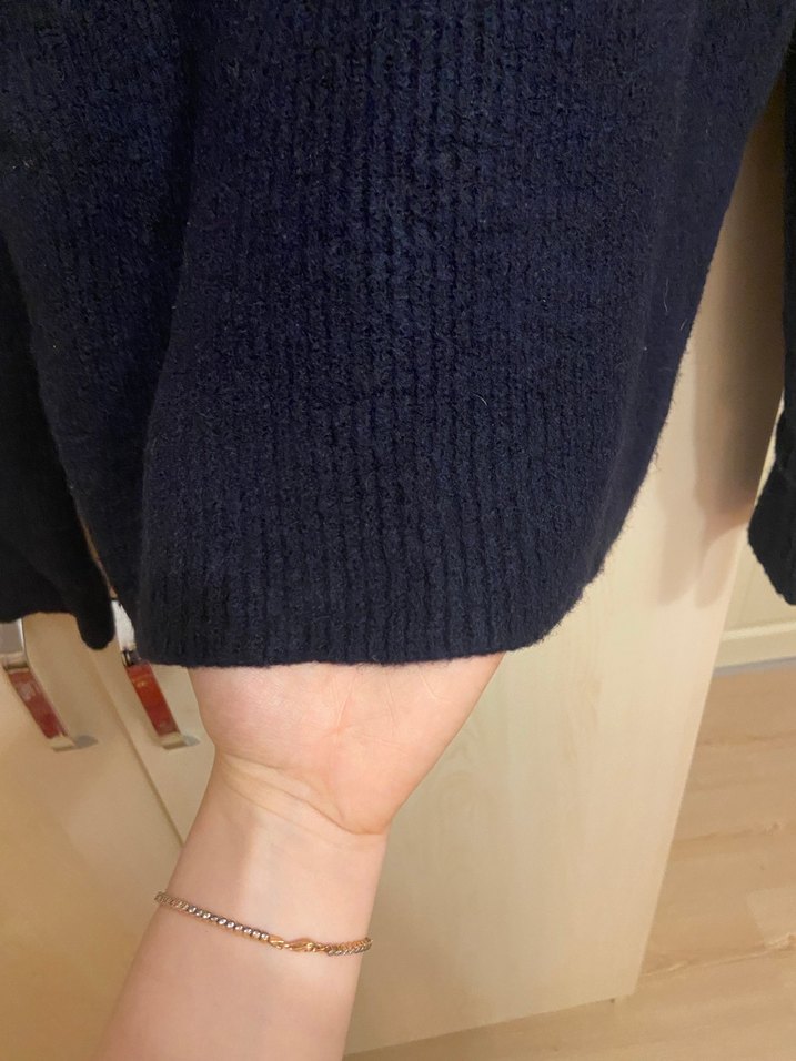 Lacivert Mango Kadın Balıkçı Yaka Örgü Yün Kazak - Görsel 3