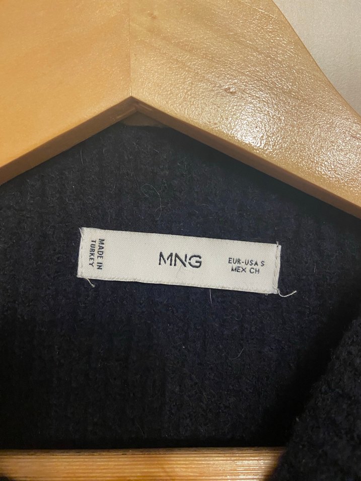 Lacivert Mango Kadın Balıkçı Yaka Örgü Yün Kazak - Görsel 2