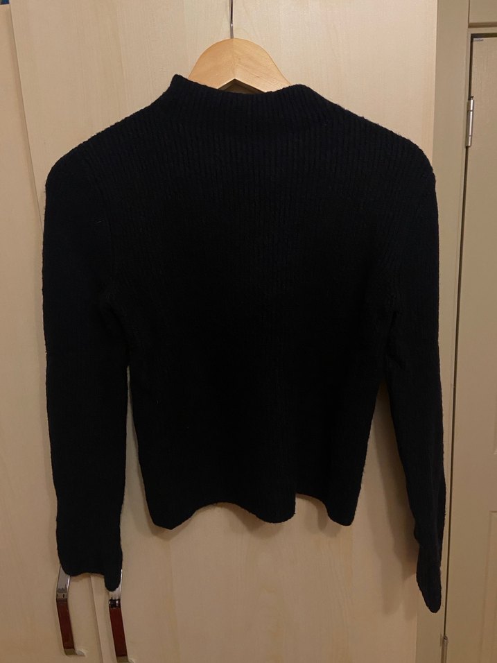 Lacivert Mango Kadın Balıkçı Yaka Örgü Yün Kazak - Görsel 4