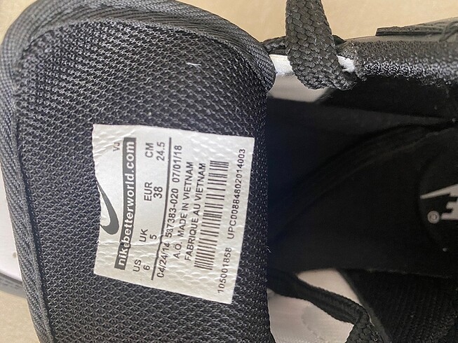 38 Beden Nike ayakkabı