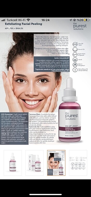 Beden The purest solutions tonik ve aha bha serum