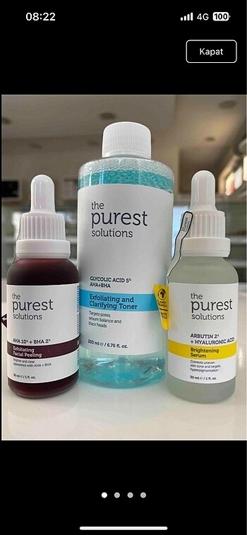 The purest solutions set