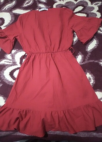 s Beden kırmızı Renk Kırmızı mini elbise 