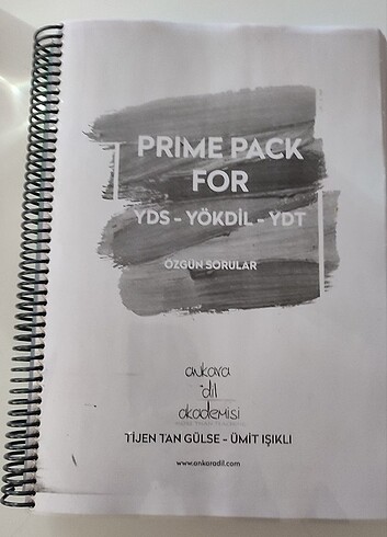 İngilizce YDS Ankara dil akademisi prime back yeni basım