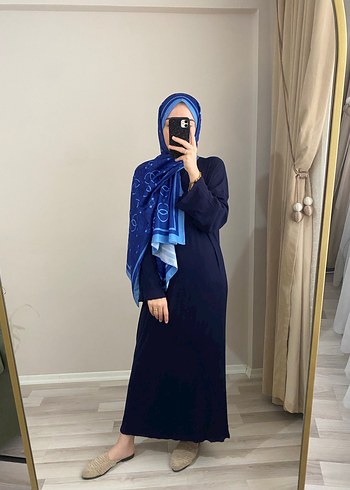 Kadın Lacivert Bohem Tarzı Drapeli Şal - Görsel 4