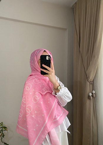 Drapeli Pembe Kadın Şal - Görsel 2