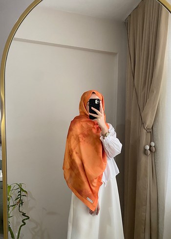 Kadın Camel Renkli İpek Dokulu Şal - Görsel 2