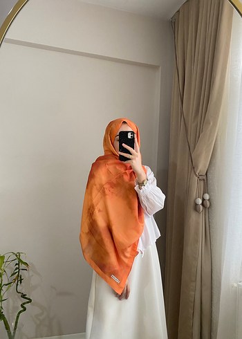 Kadın Camel Renkli İpek Dokulu Şal - Görsel 4