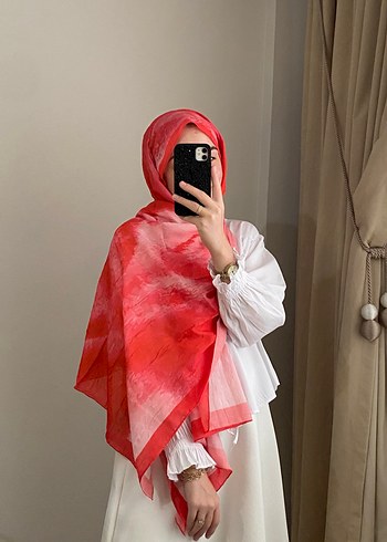 Kırmızı Kadın Şal - Görsel 2