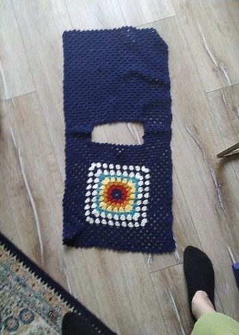 Renkli Bohem Kız Çocuk Örgü Panco - Görsel 3